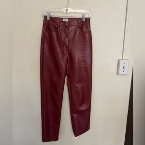 Aritzia Wilfred Melina Pant Classic fit size 0, Maroon